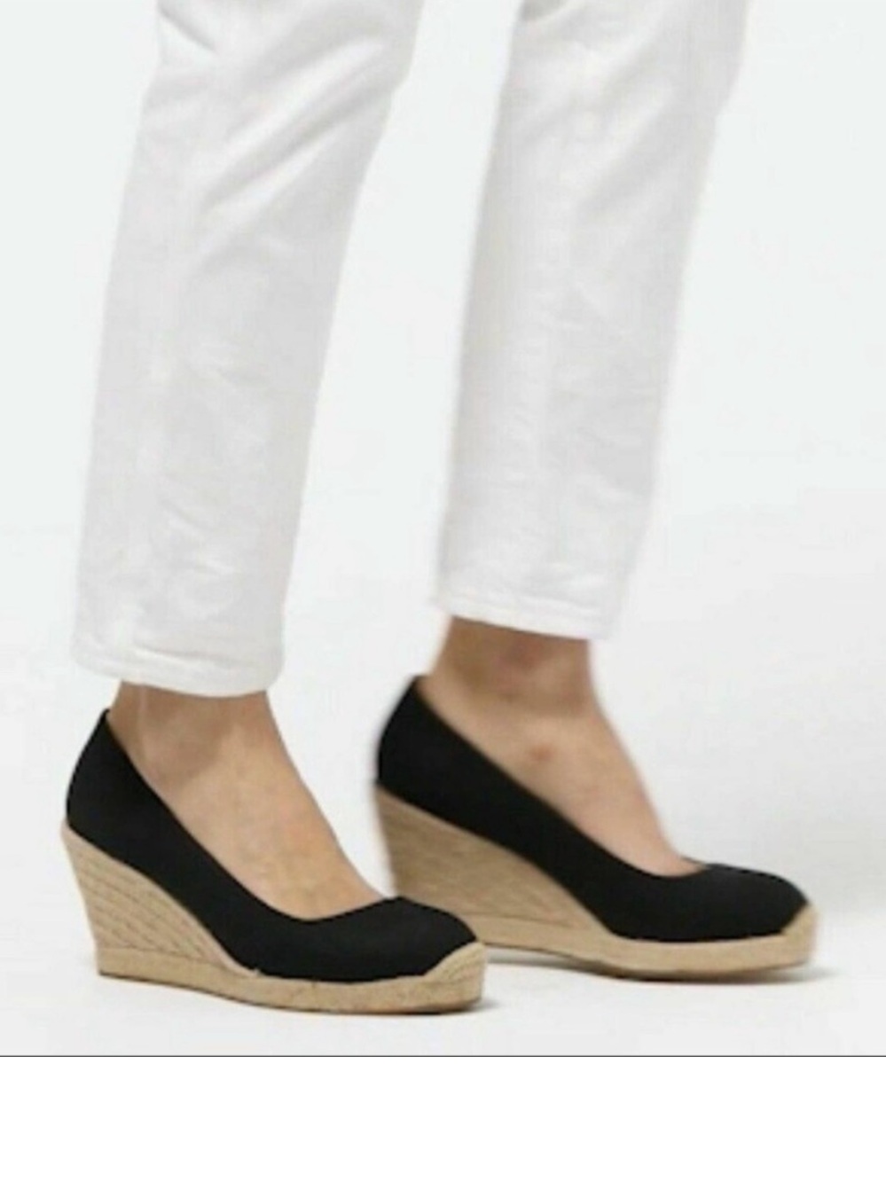 J Crew Seville Black Canvas Espadrille Wedge (NWOT) - Picture 3 of 14